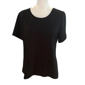 Napa Valley Women's Black Short Sleeve Top Petite Large